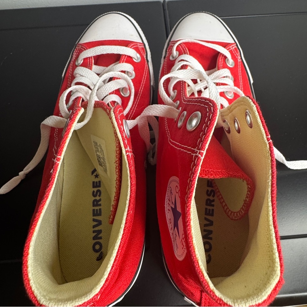 Converse All Star Chuck Taylor Red High-Tops Sneakers Men Size 9, M9621 - Picture 3 of 8